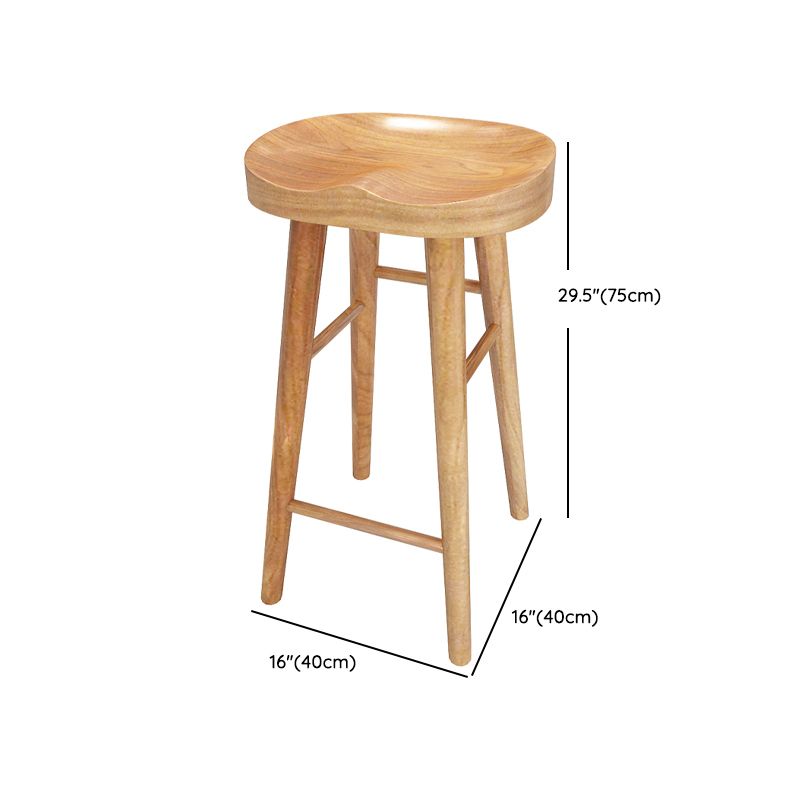 Contemporary Solid Wood Bar Table Set 1/4 Pcs Rectangle Bar Table and Backless Stools