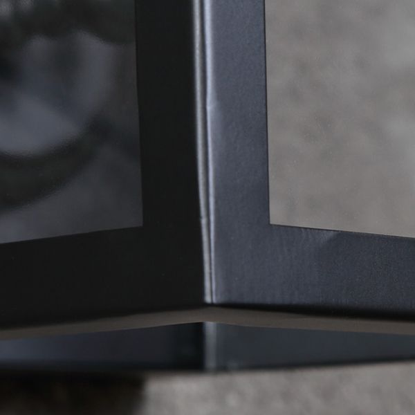 Industrial Metal Wall Sconce Geometric Shape Wall Light with Glass Shade for Courtyard