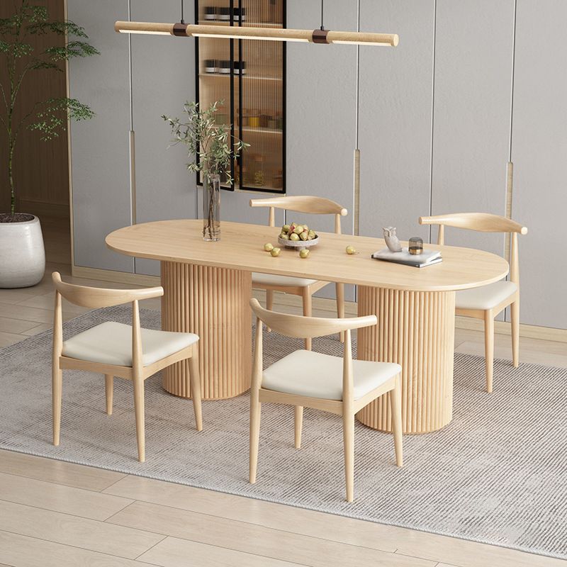 Contemporary Solid Wood Dining Table Set 1/5/7 Pieces Home Dining Room Set
