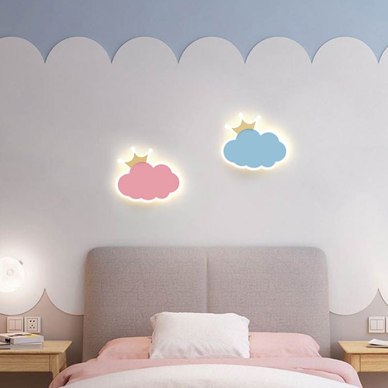 Colorful en fer Murce Cloud Forme LED Mur Mur Mur