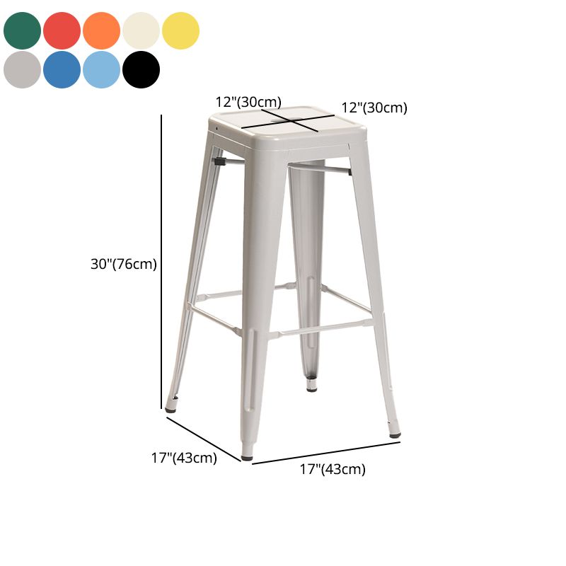 Industrial Style Bar Stools Stackable Wrought Iron Bar Cafe Metal High Chairs