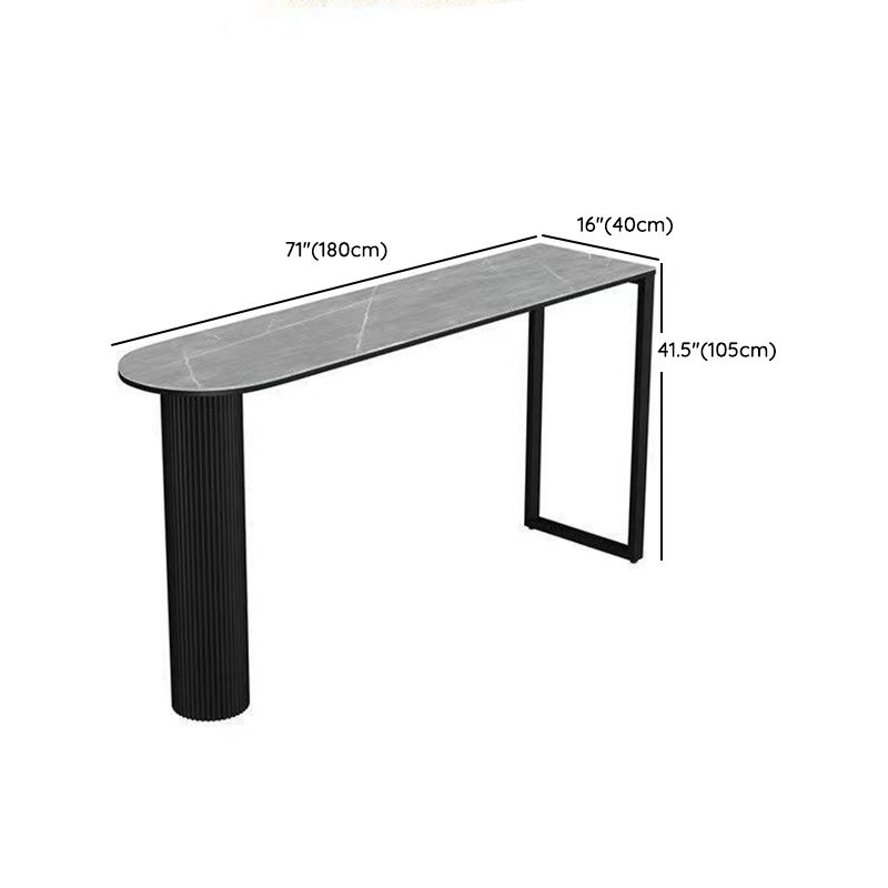 Industrial Style Bar Table Stone Top Bar Table for Living Room