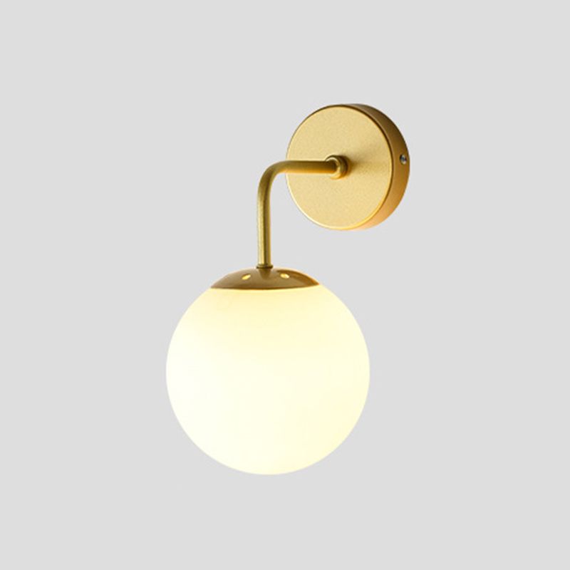 Industrial Style Ball Shape Wall Sconce Glass 1 Light Sconces for Dining Room