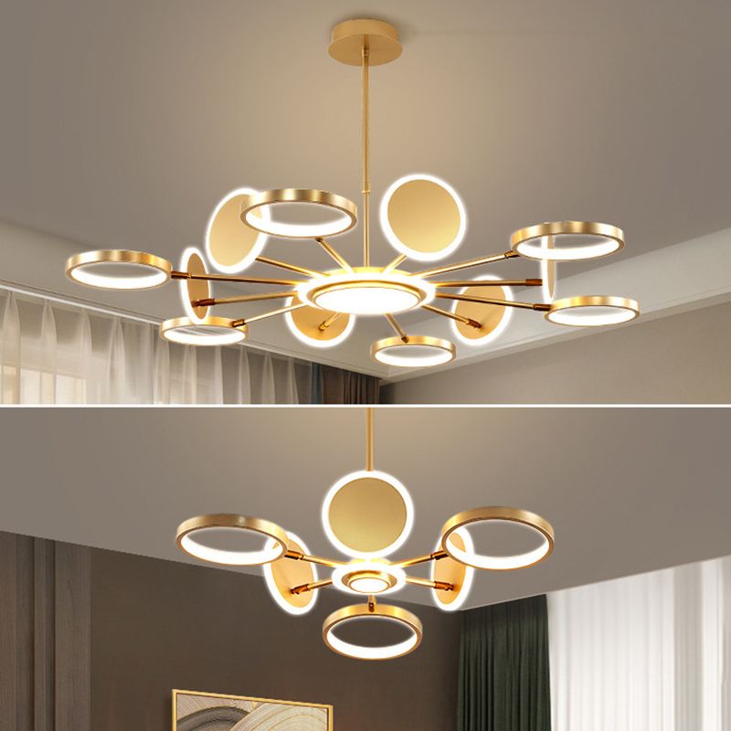 Lampadario a sospensione del metallo post-moderno Lampada a LED LED ROURO per soggiorno