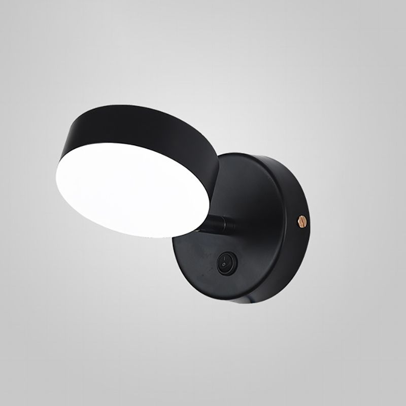 Lámpara moderna de lámpara de lectura Simplicidad luces de apliques de pared con sombra de metal para sala de estar de dormitorio