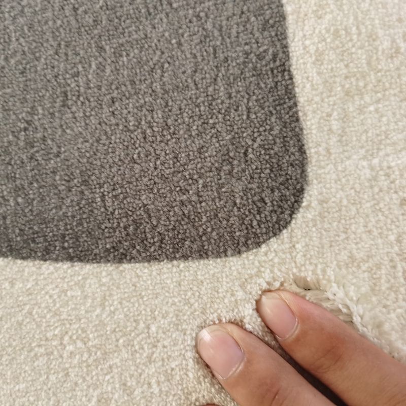 Tapis moderne gris en Polyester, bloc de couleurs, avec envers antidérapant, pour la décoration de la maison