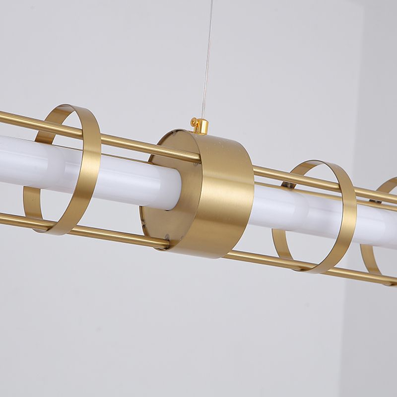 Contemporary Style Linear Hanging Pendant Light Metal 1- Light Pendant Light Fixture