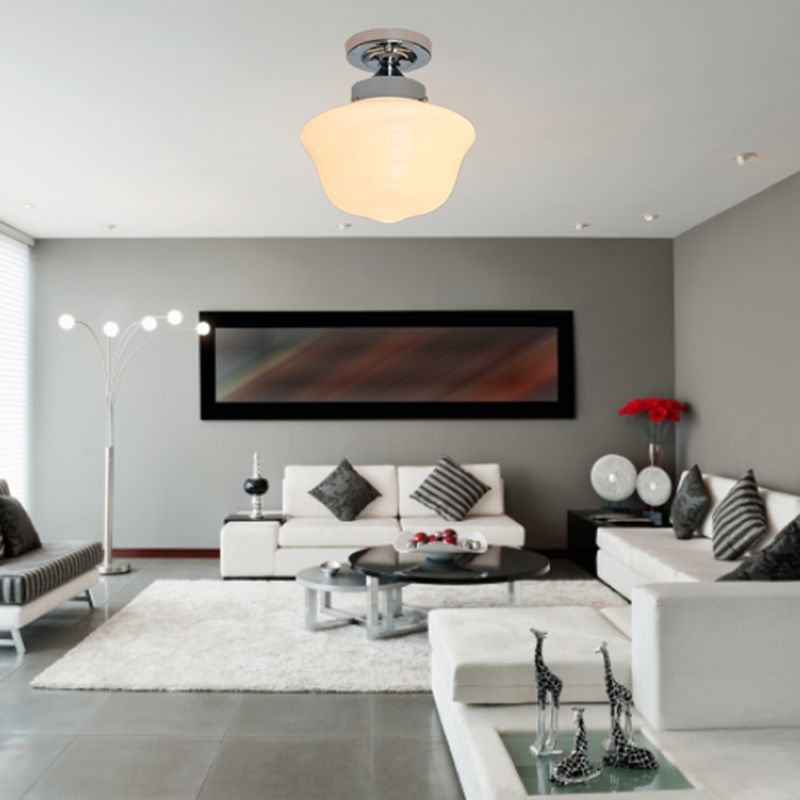 Metallic Flush Mount Lighting Modernism Glass Ceiling Light for Home