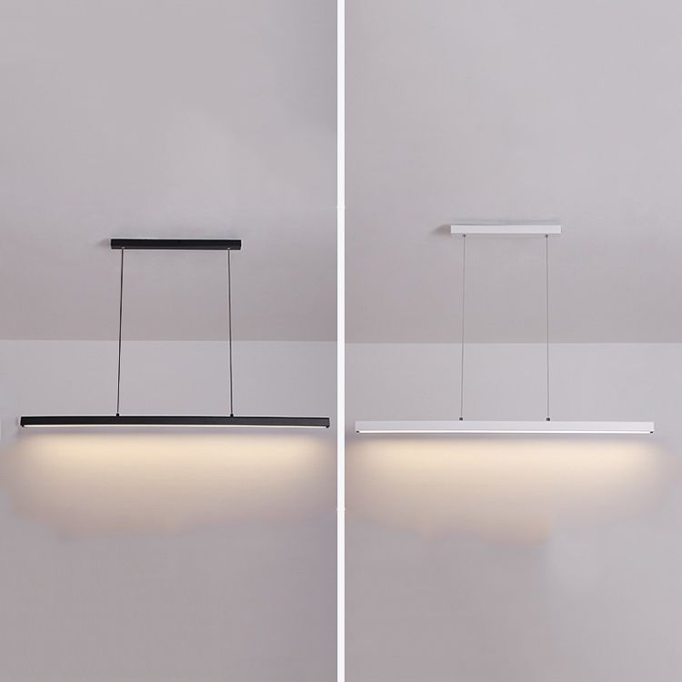 1-leichte LED-Inselleuchte einfache Stil Lineare Hanglampe mit Acrylschatten
