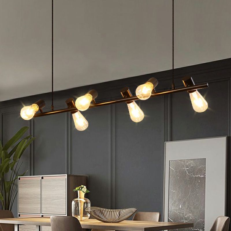 Black Naked Bulb Spotlight Spotlight Industrial Ironing Sala Dining Sala Luce a soffitto
