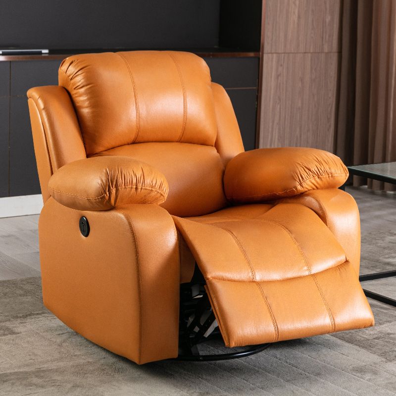 Standard (No Motion) Recliner Chair Faux Leather Home Theater Recliner