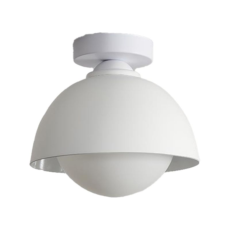 Modern Style Ceiling Light 1-Light Ceiling Mount Light with Glass Shade for Bedroom