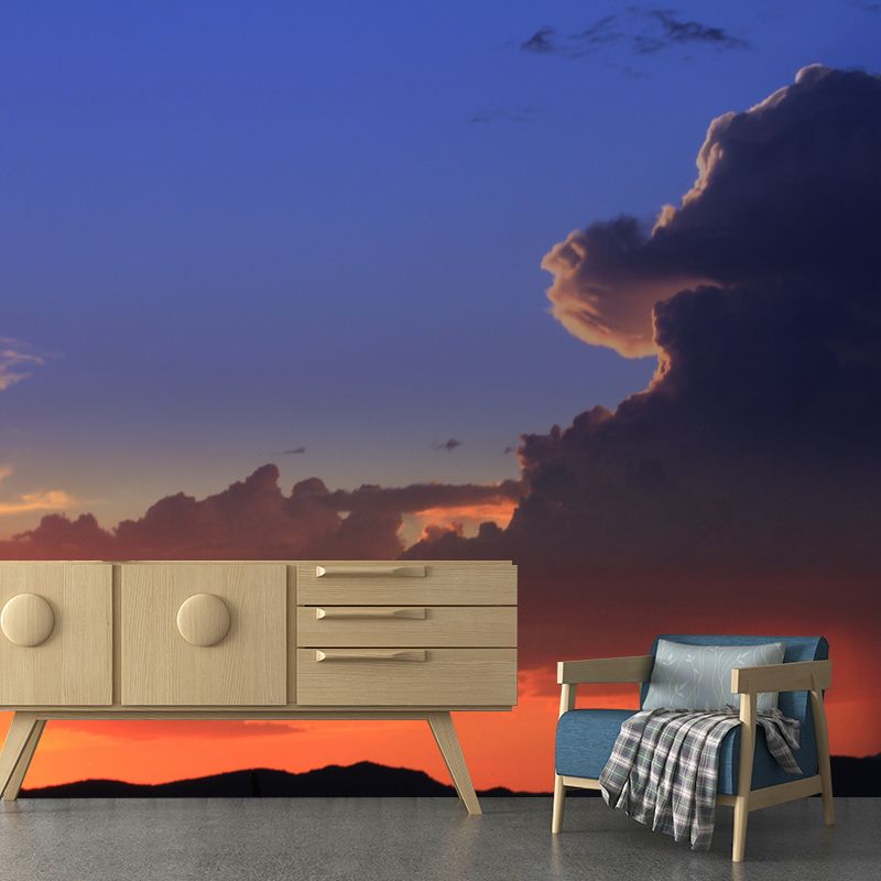 Fire Cloud Mural for Sleeping Room Bedroom, Removable, Customized Size