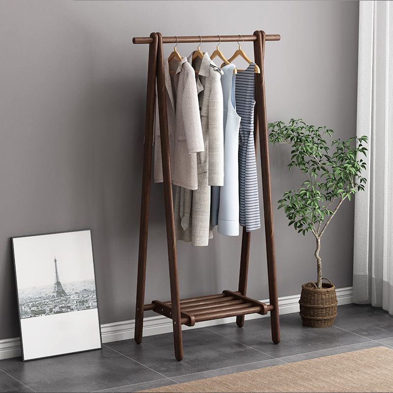 Contemporary Coat Hanger Solid Ash Wood Shelve Design Coat Rack for Living Room