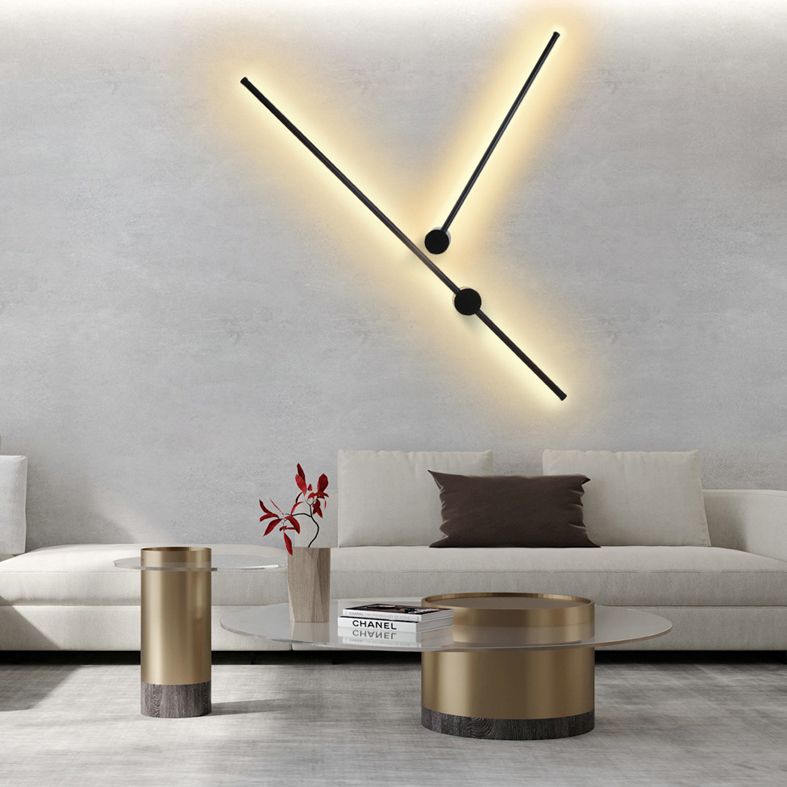 Lámpara de pared LED de tira larga de 360 ​​° de 360 ​​° Luz de línea de minimalismo de estilo nórdico para escaleras de pasillo