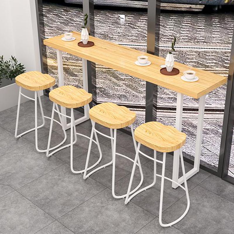 Backless Counter Height Stools Rubberwood Bar and Counter Stool