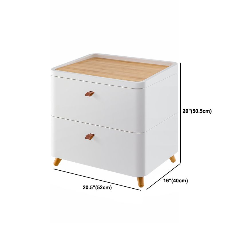 Contemporary Storage Cabinet with Legs White Cabinet with Drawers