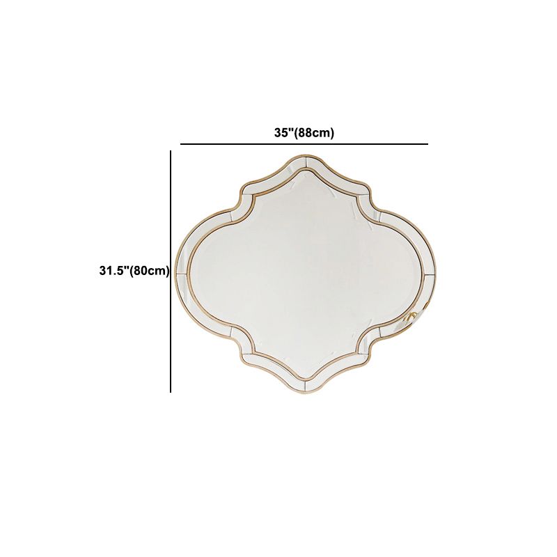 Sliver Makeup Counter 16.53" Wide Mirrored Vanity Tables with Solid Wood Leg