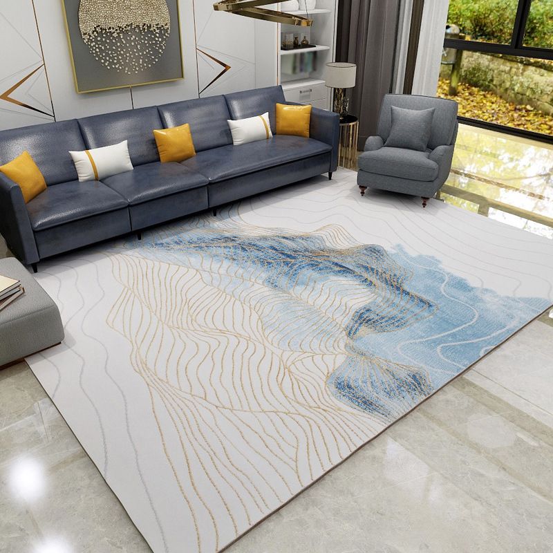 Light Gray Gorgeous Carpet Polyester Modern Carpet Stain Resistant Carpet for Home Decor