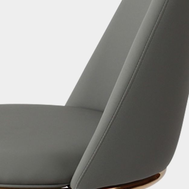 Silla sin brazos de comedor de metal Glam, silla lateral de comedor tapizada para uso doméstico