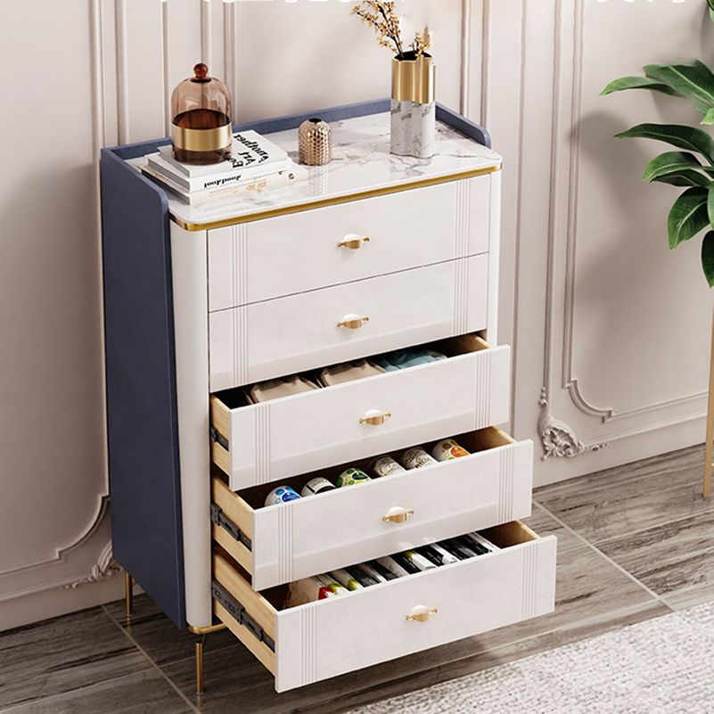 15.6" Width Classic Glam Storage Chest Stone Storage Chest Dresser