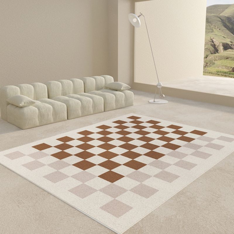 Tapis de motif en bois moderne de couleur unie simple du tapis de motif en vile