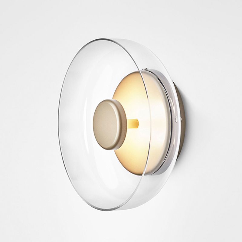 Glass Bowl-Shaped Wall Mounted Lighting Minimalist LED Wall Mounted Light Fixture