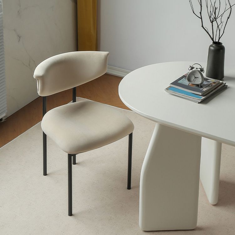 Contemporary Open Back Upholstered Dining Side Chair for Home