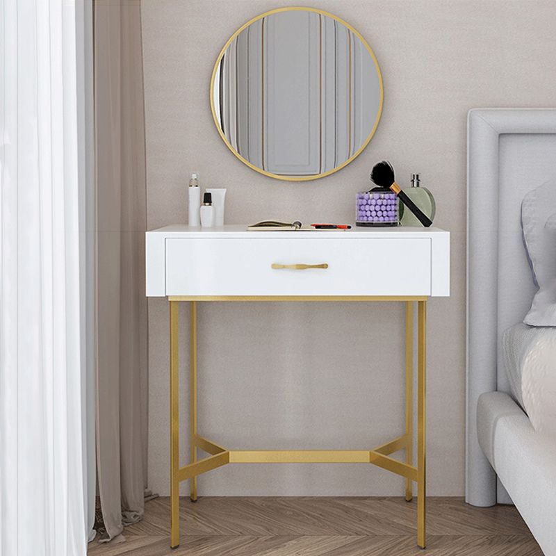 15.74" Wide Makeup Counter with Mirror Vanity Tables with Storage Drawers
