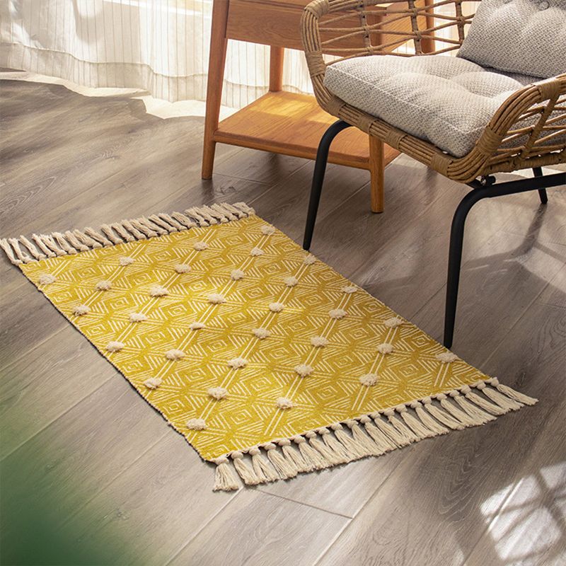Bohemian Rhombus Intérieur tapis multi-couleurs Coton Tapis de compagnie Anipage de la zone amicale pour la maison