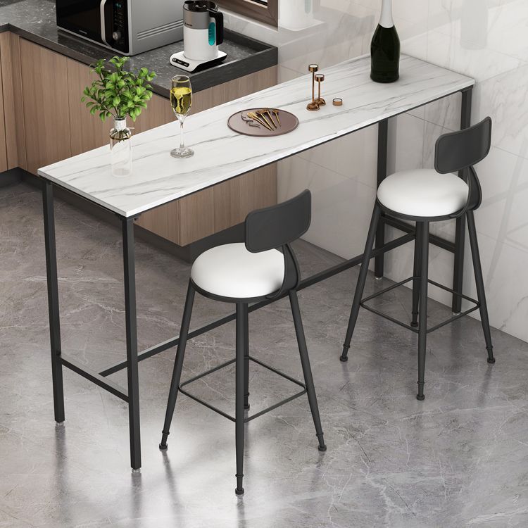 Table de cocktail à chevalet en marbre intérieur