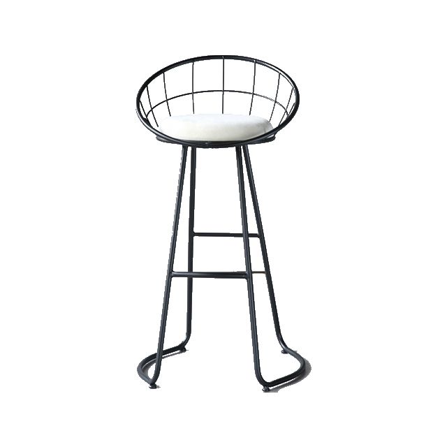 Nordic Style Bar-stool Bucket Counter Bar Stool with Metal Legs