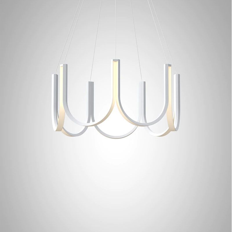 Nordic Aluminum Chandelier Geometric Multi Light Hanging Light for Restaurant