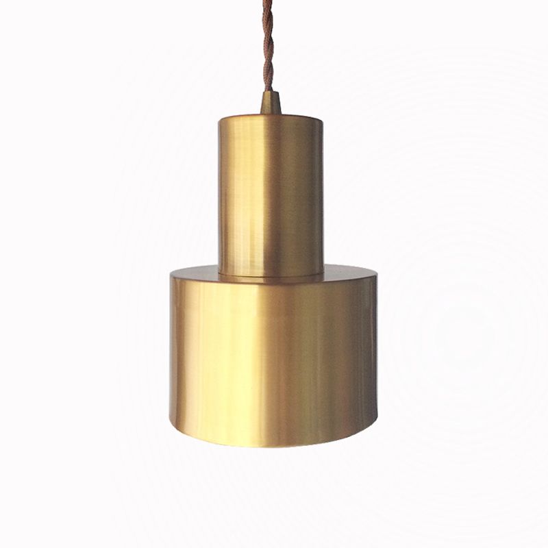 Gouden granaatvormige ophangingverlichting Minimalistisch een enkele metalen hanger plafondlicht voor woonkamer