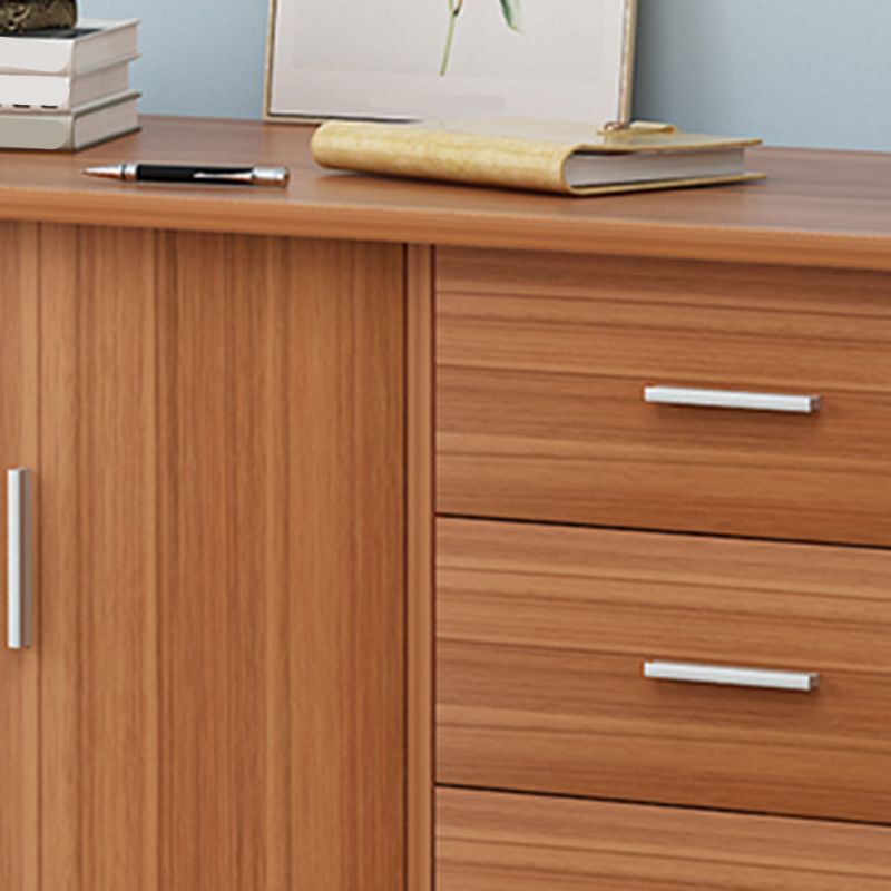 Rectangle Wood Accent Cabinet with 5 Drawers and Straight Legs Side Cabinet
