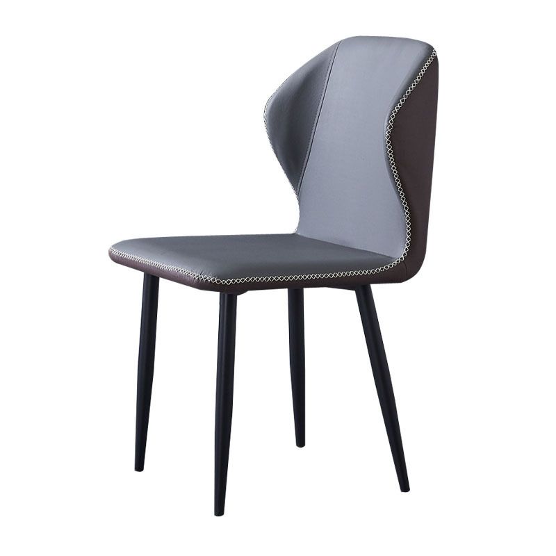 Contemporary Style Metal Chairs Wingback Side Kitchen Dining Room Chair