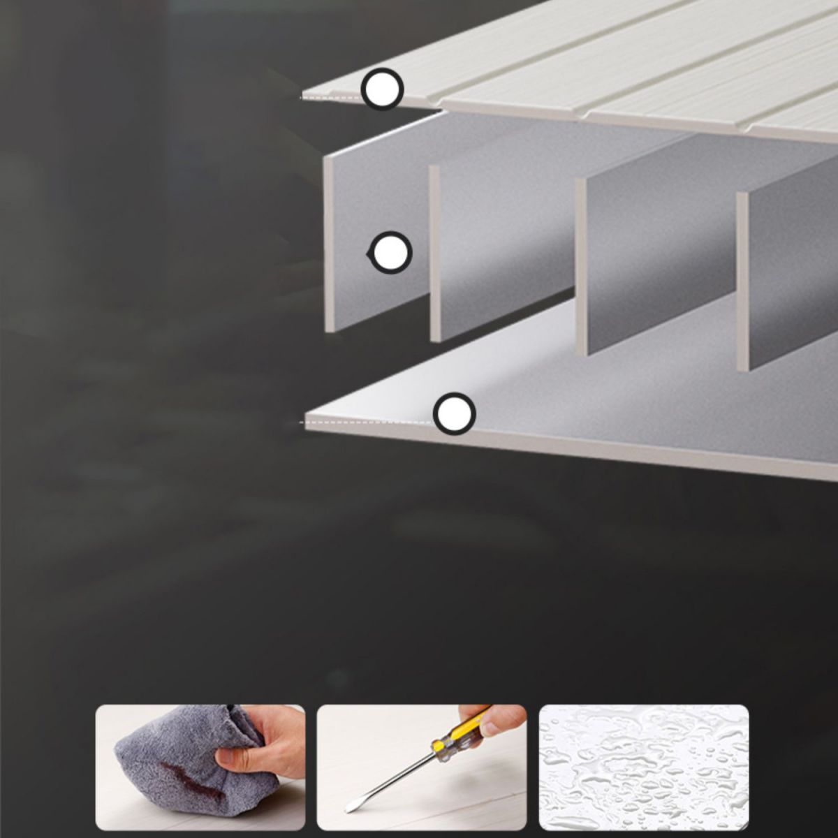 Modern Aluminum Multifunctional Wardrobe Freestanding Wardrobe with Self Close Drawers