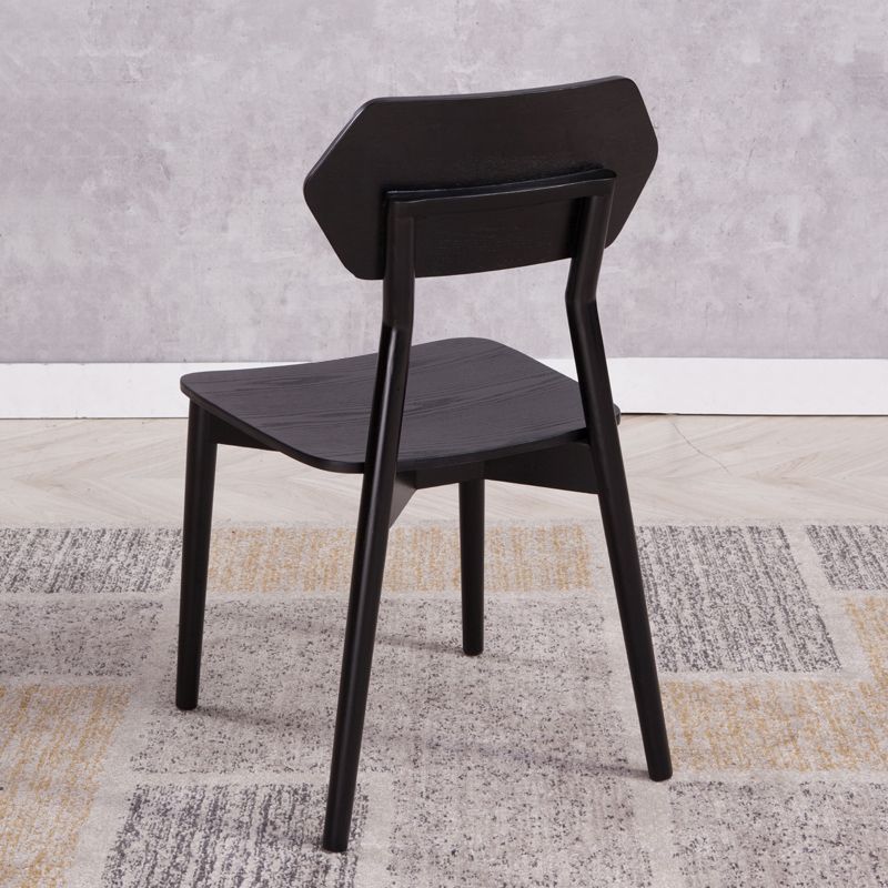 Chaise d'appoint de restaurant en cuir industriel Chaise de salle à manger à dossier ouvert (Ensemble de 2)