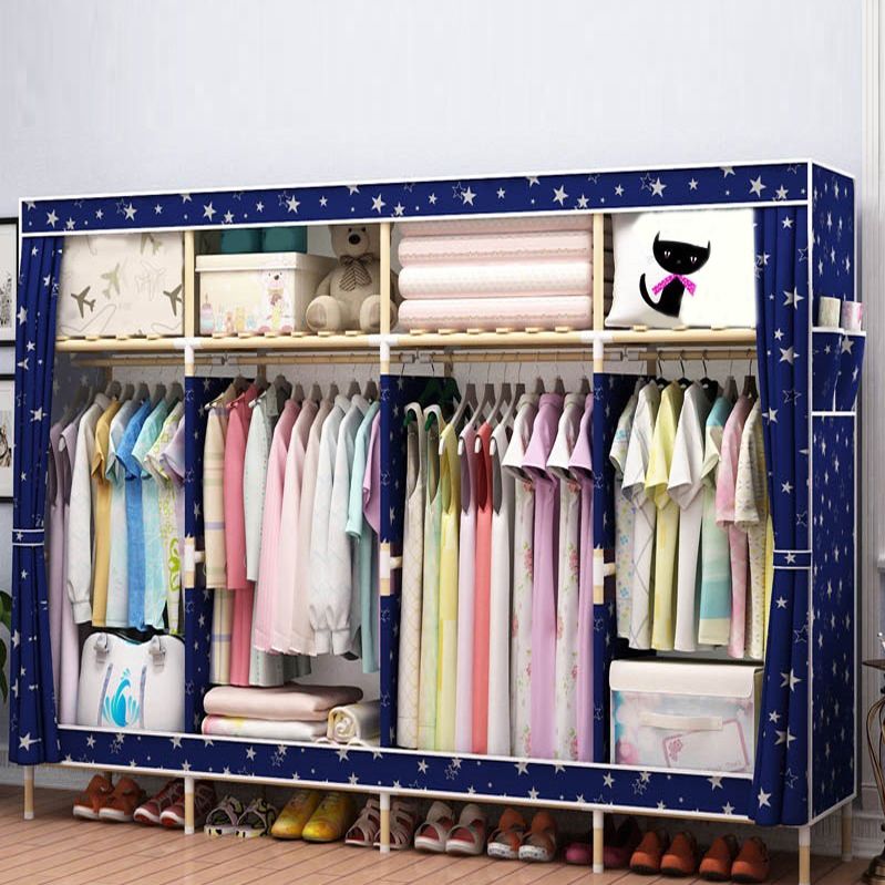 Modern Style Wardrobe Armoire Meringue Wood Frame Wardrobe,67"L x 17.7"W x 67"H