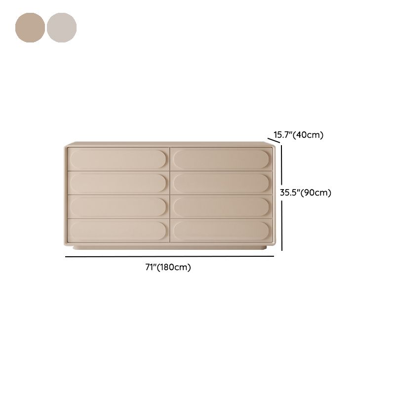 Modernism Horizontal Double Dresser Wood Storage Lingerie Chest for Room