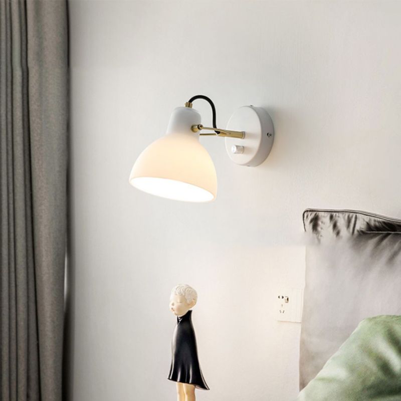 Bath Vanity Lighting Industrial White Shaded Light for Bathroom