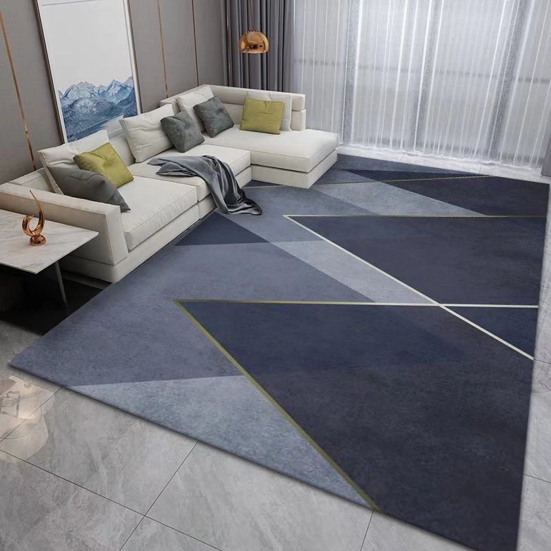 Grijs modern tapijt polyester geometrische print tapijt wasbaar tapijt voor woonkamer