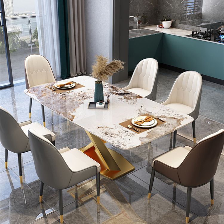 Stone Dining Room Collection Traditioneller, luxuriöser Esstisch mit Sockel