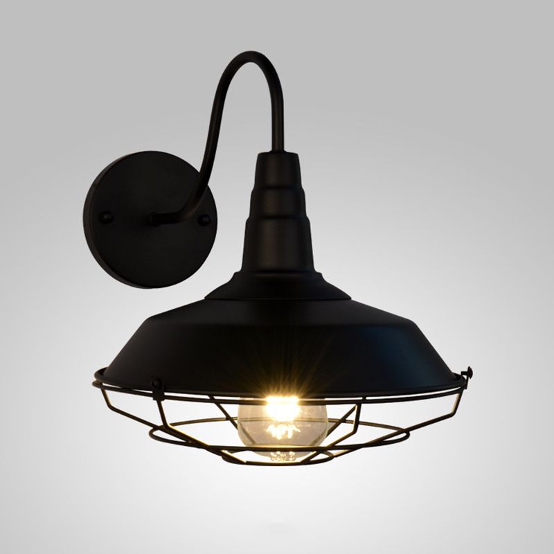 1 Light Metal Wall Mounted Light Fixture Industrial Lantern Wall Sconce Light Fixtures for Hall And Foyer