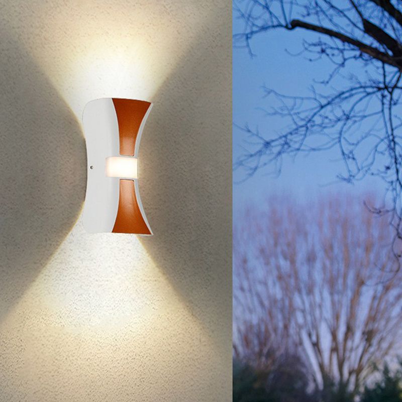 Metal Geometric Shape Wall Light Modern 2-Lights Wall Mounted Light Fixture