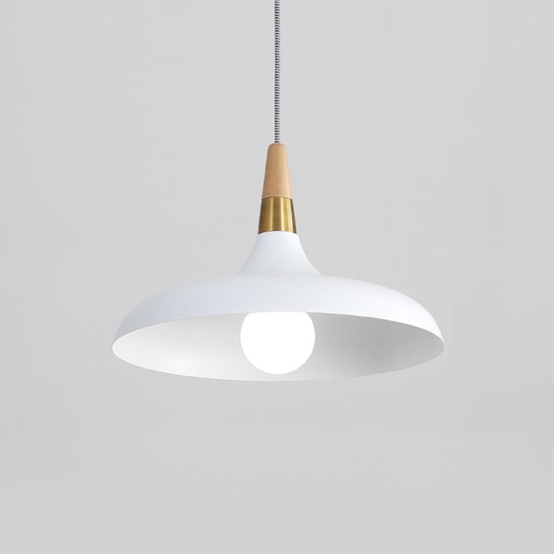 Metal Hanging Lights Modern Macaron Style 1 Light Hanging Mount Fixture for Living Room