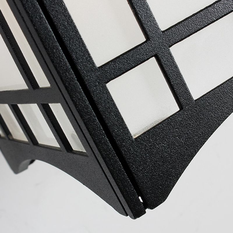 Squared Glass Wall Mount Lamp 1-Light Vintage Wall Lighting Fixture for Balcony