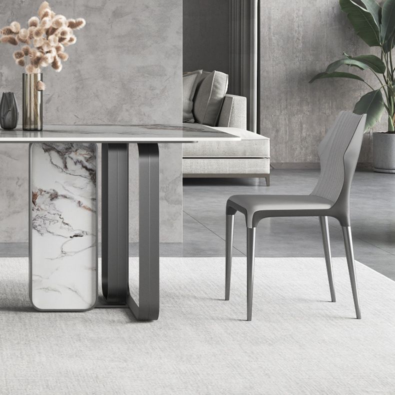 Designer Style Sintered Stone Top Dining Set Rectangle 1/3/4/5/6/9 Pieces Dining Table Set