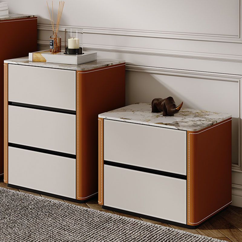 15.6-inch Width Glam Dresser Stone Storage Chest with 2/3/4 Drawers