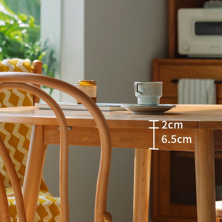 Modern Solid Wood Dining Table Round Standard Dining Table for Kitchen